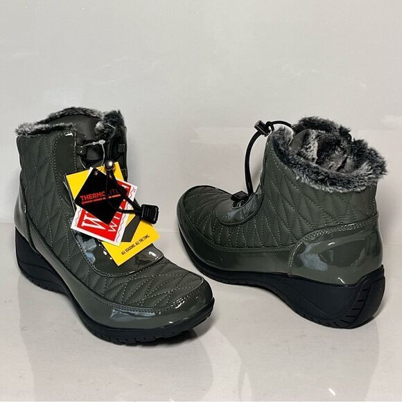 Khombu Molly Waterproof Winter Ankle Snow Boots - Picture 2 of 6